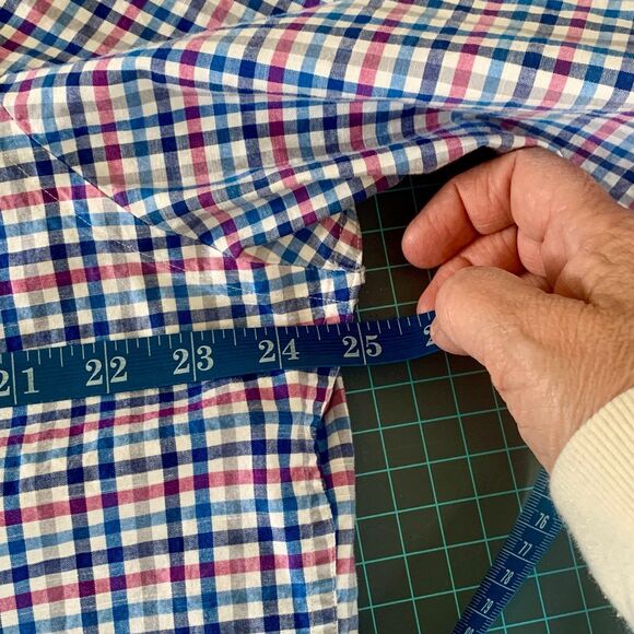 Ben Sherman Gingham XL Button Up Long Sleeve Lightweight Stretch Men’s Shirt - Picture 7 of 10